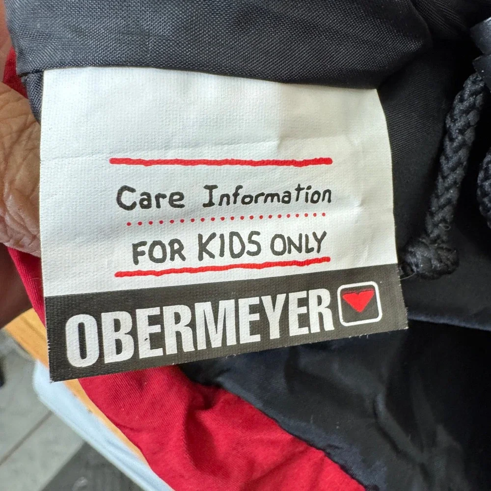 Obermeyer Vertigo Ski Jacket Juniors 12 Red Black Retro Insulated Winter Coat